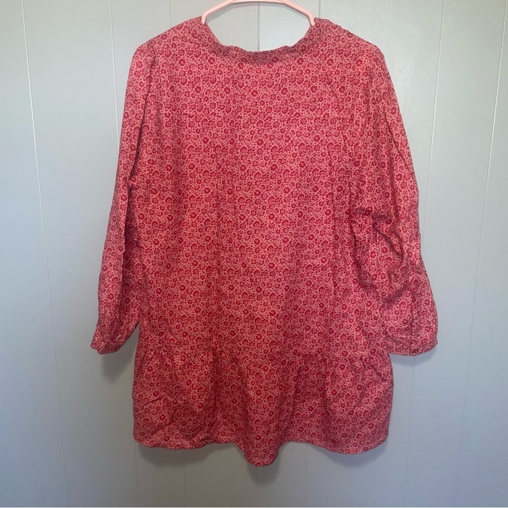 Seasalt Cornwall Colarossi Tunic Pink Floral Blouse Size 12 - Picture 6 of 7